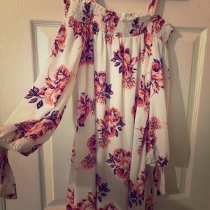 Floral off the shoulders dress